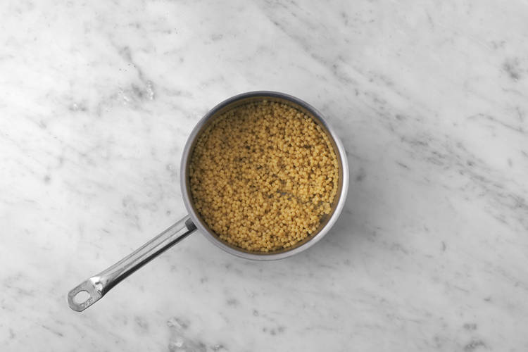 Make the pearl couscous