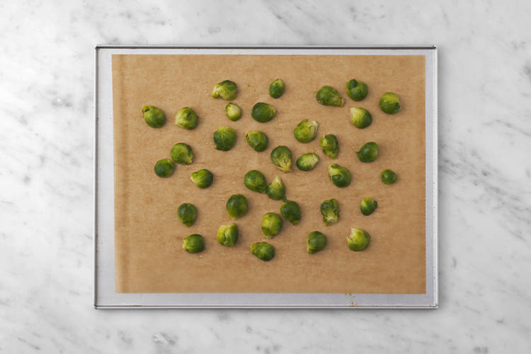 Roast the Brussels sprouts