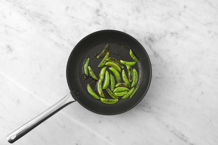 Fry the Sugar Snaps
