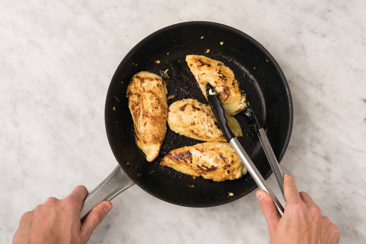 Cook the halloumi