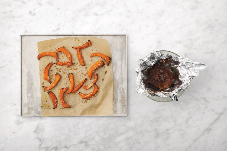 Roast the pumpkin & toss the salad