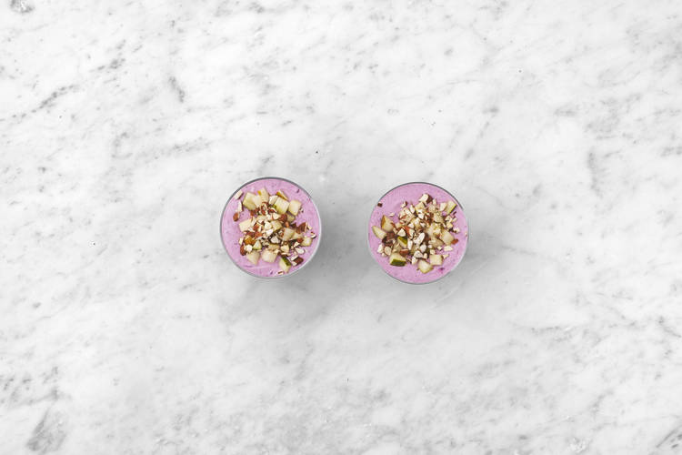 Server blåbæryoghurt