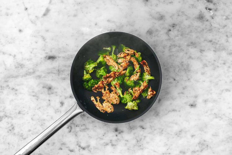 Cook the chicken & broccoli