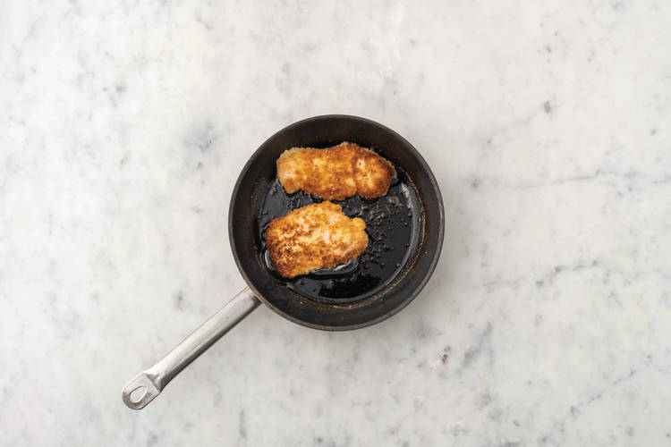 Cook the pork schnitzels