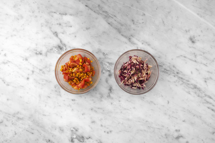 Make the salsa & toss the slaw