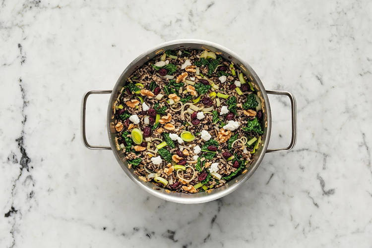 Finish filling and stuff squash