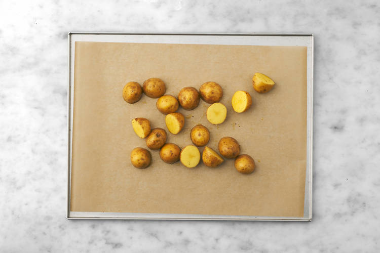 Roast the chat potatoes