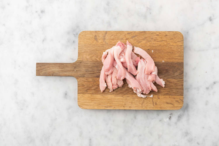 Förbered grönsaker och kött