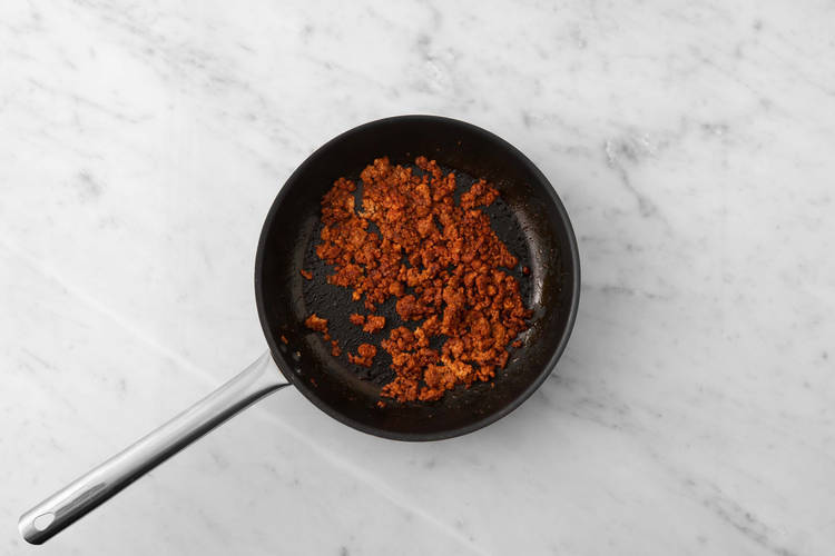 Cook plant-based protein shreds