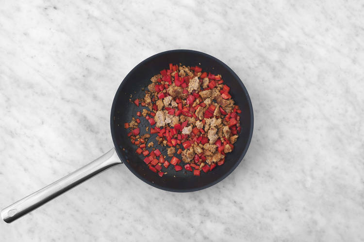 Cook plant-based protein shreds