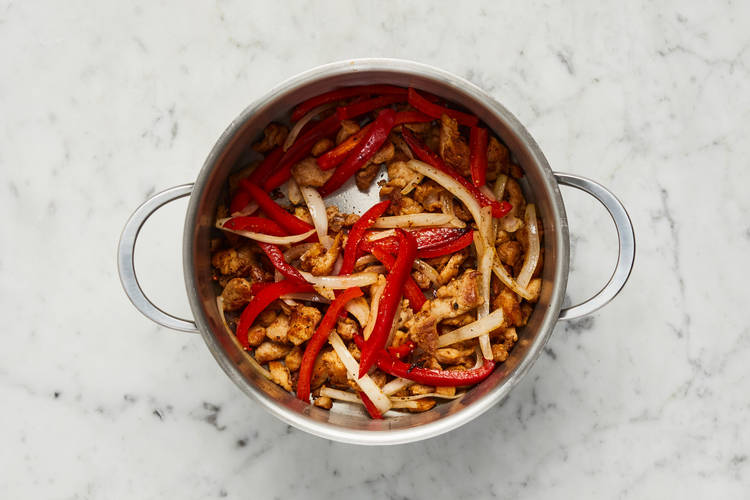 COOK CHICKEN & VEGGIES