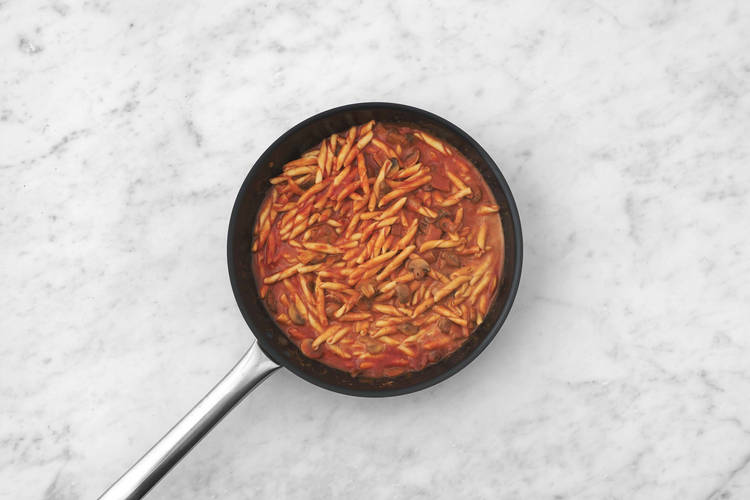 Pasta fertigstellen