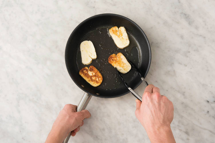 Cook the haloumi