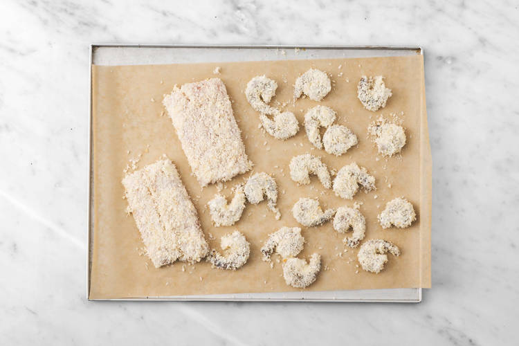 Crumb the Fish and Prawns