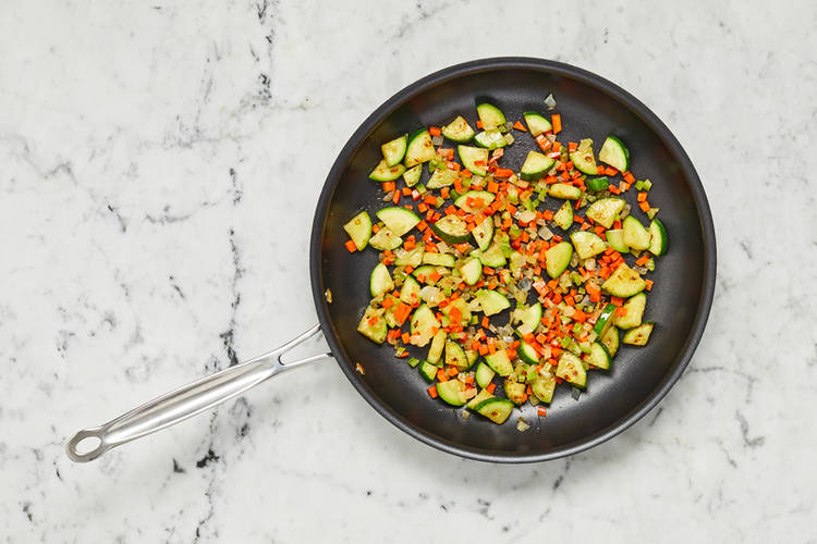 Prep and cook veggies