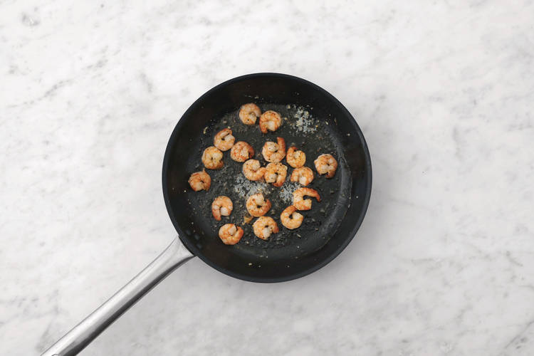 Cook the prawns