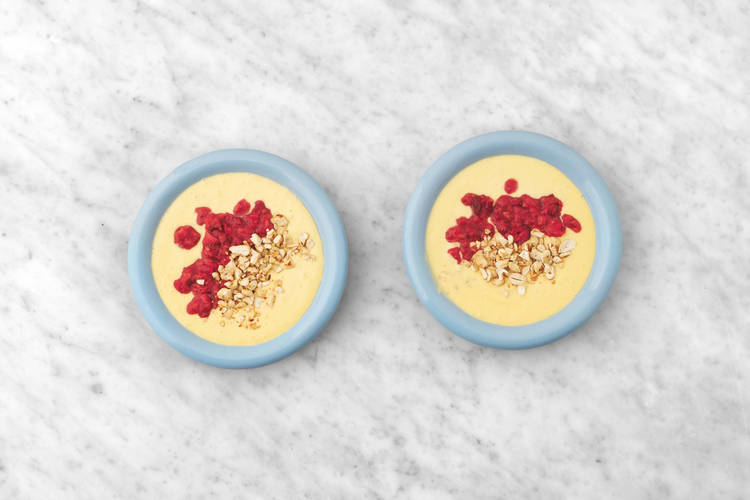 Mixa smoothie och servera