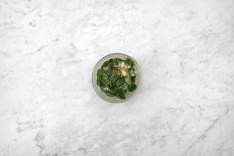 Finish risotto and make salad