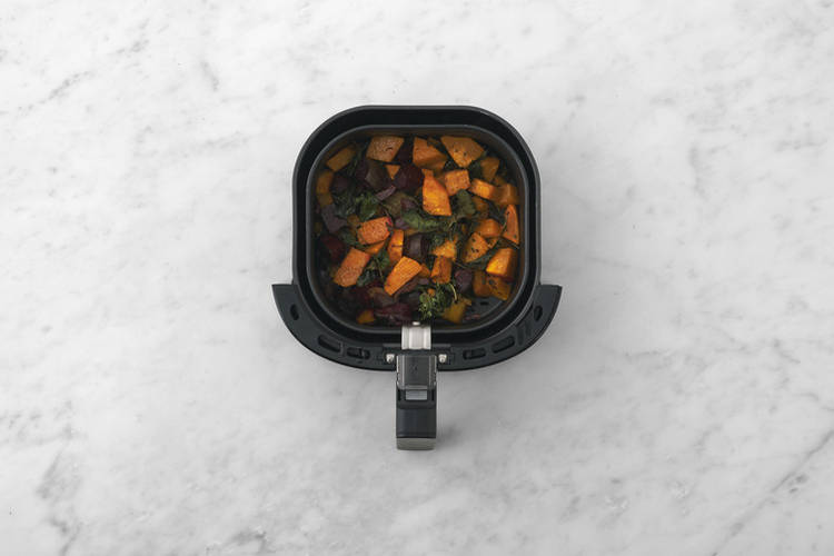 Air fry the veggies