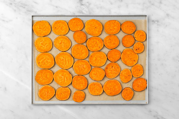 Roast sweet potatoes