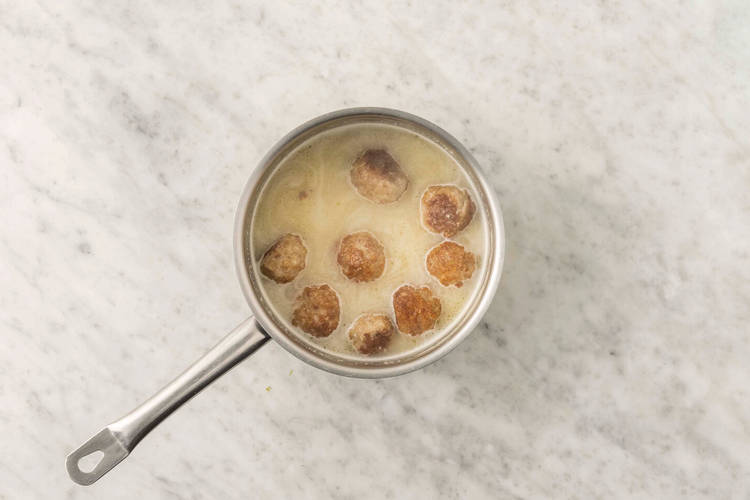 Cook the meatballs