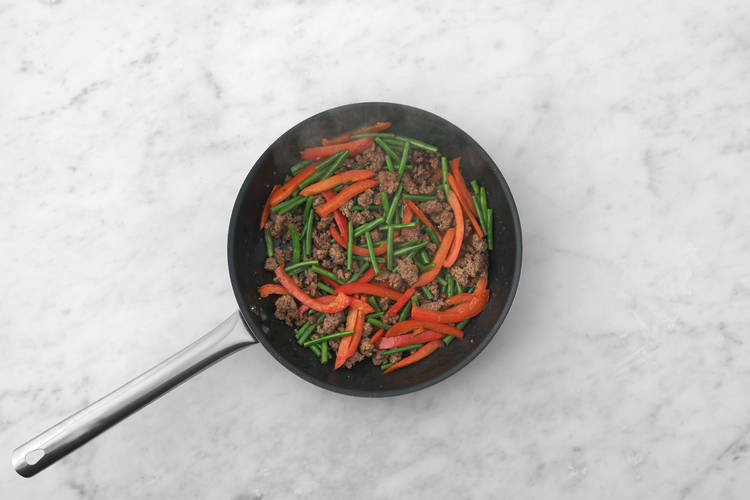 Start the stir fry