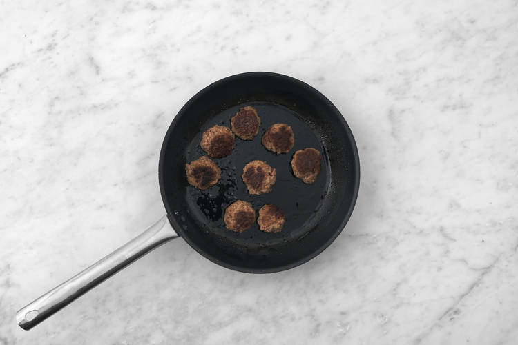 Cook the meatballs