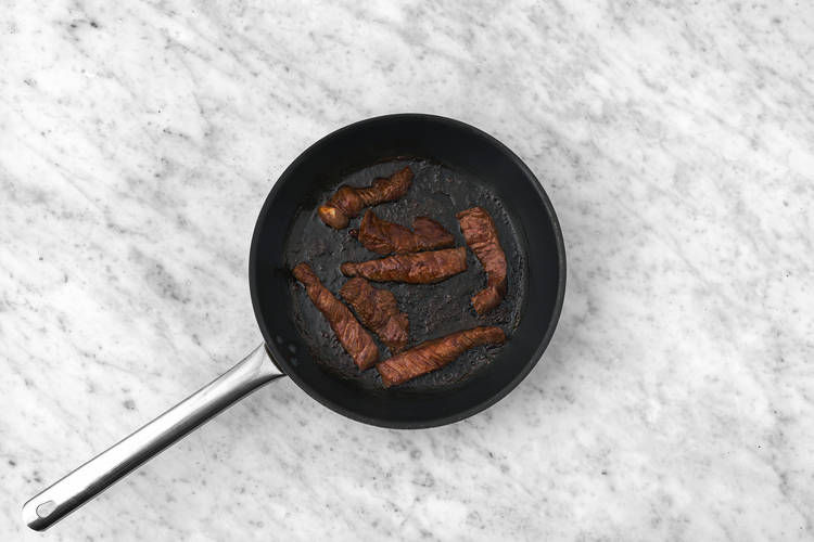 Heat the rice & cook the chicken