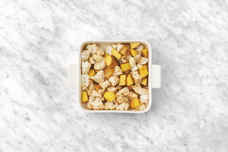 Roast the potato & cauliflower