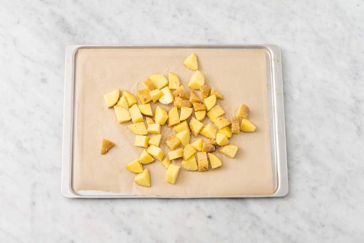 Roast the sesame potatoes