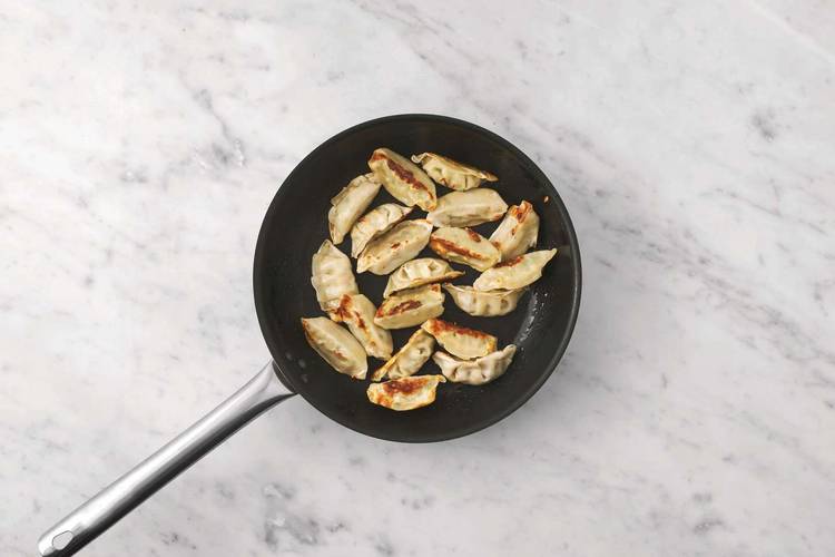Cook the gyoza