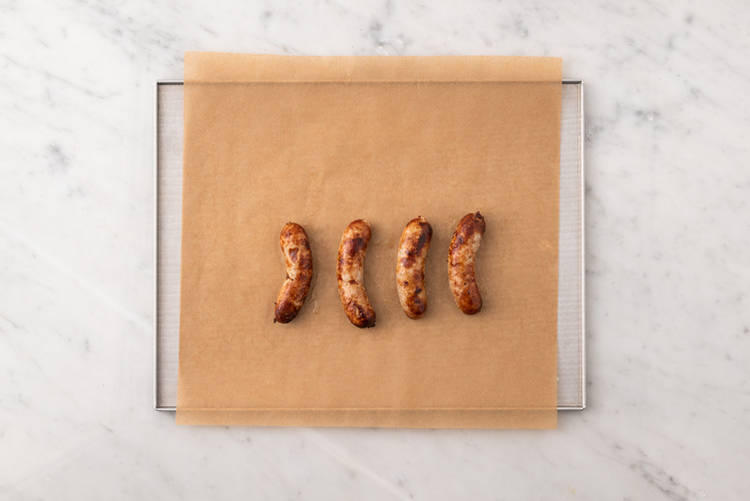 Cook the plant-based crumbed chicken