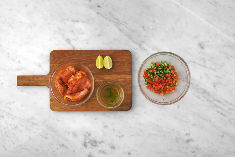 Get prepped & make the salsa