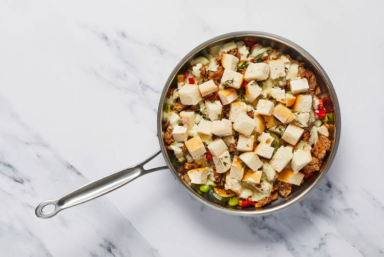 Assemble stuffing bake