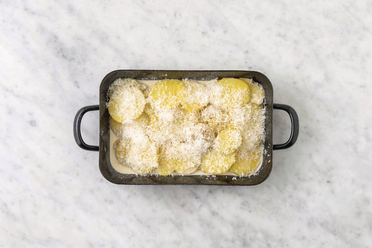 Bake the dauphinoise potatoes