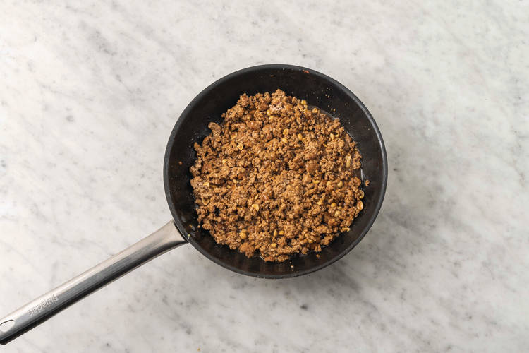 Cook the mince & eggs