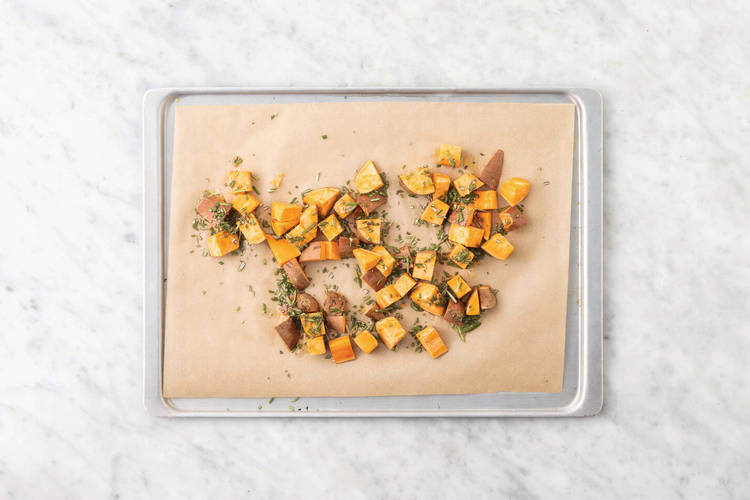 Roast the sweet potato