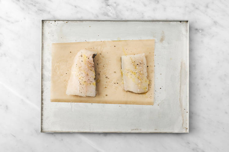 Bake the salmon