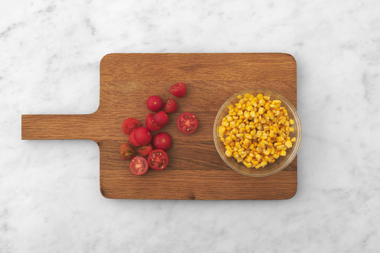 Preparare mais e pomodorini
