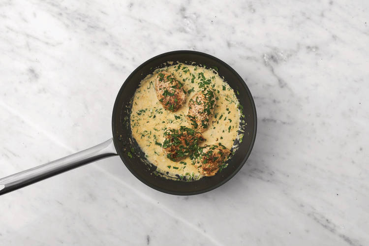 Cook the chicken & sauce