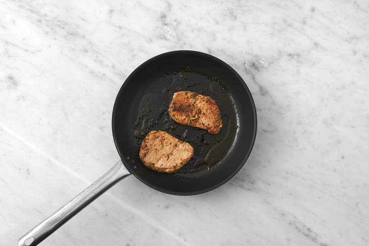 Cook the chicken steaks