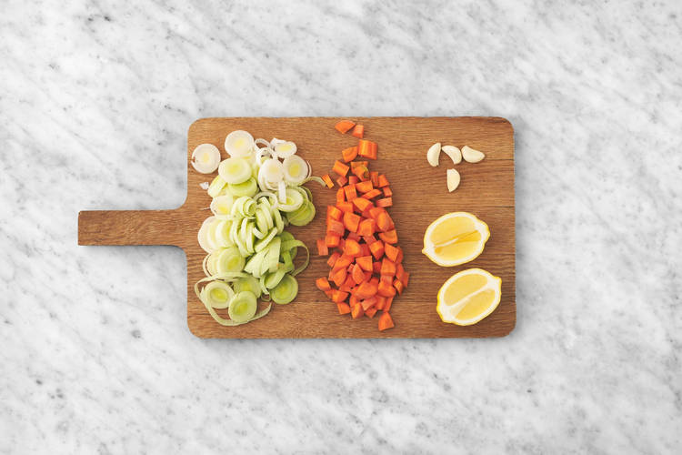 Bag kylling og grøntsager