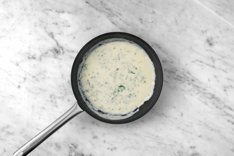 Make the creamy sauce