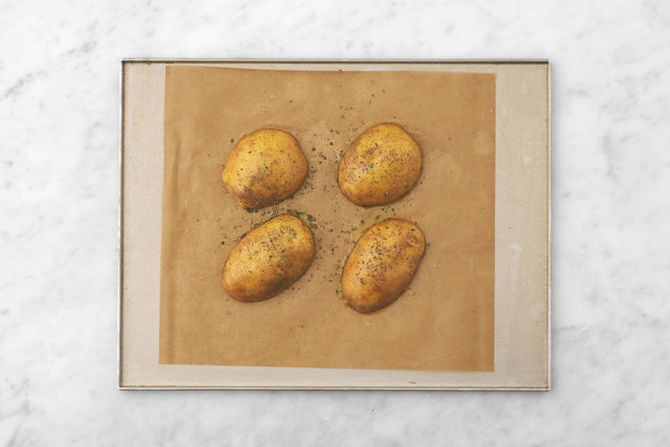 Roast the hasselback potatoes