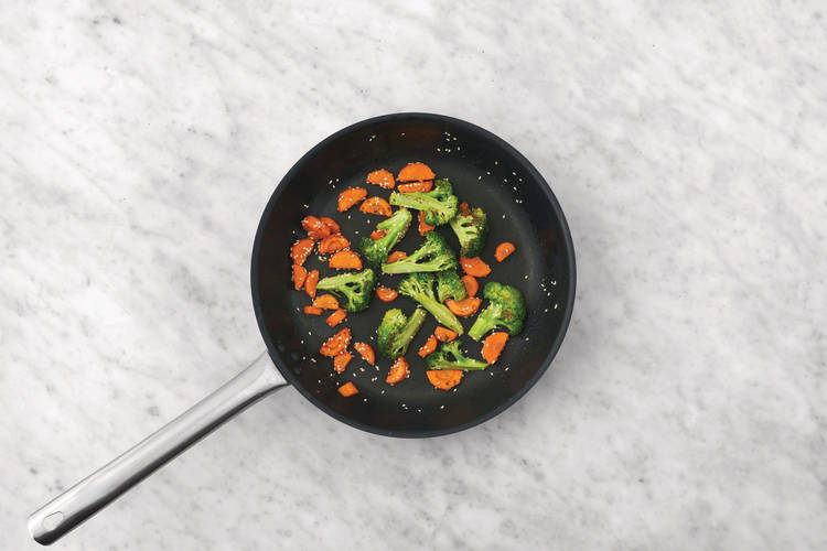 Cook the veggies 