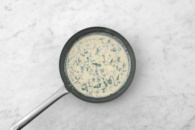 Prepare the Creamed Spinach