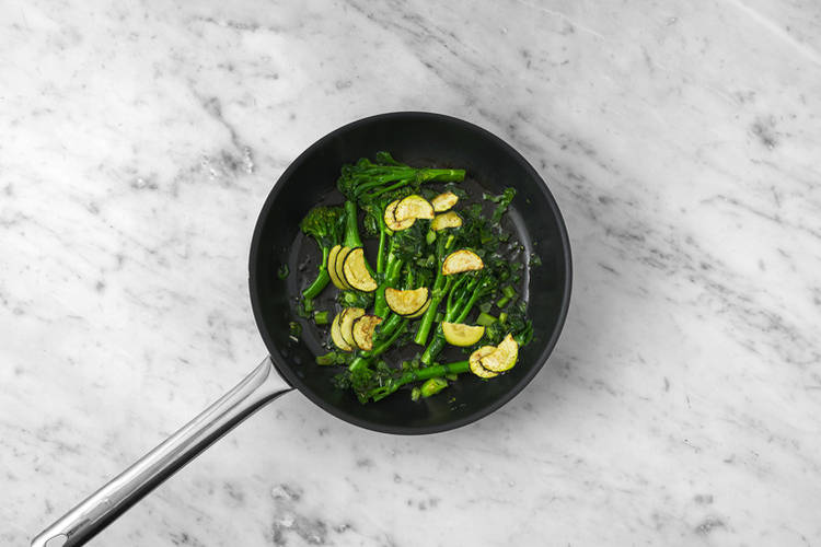 Stir-fry the veggies