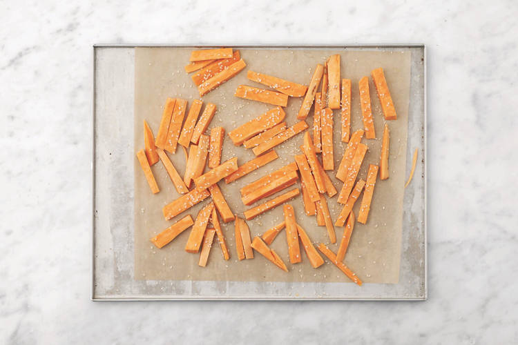 Bake kumara fries