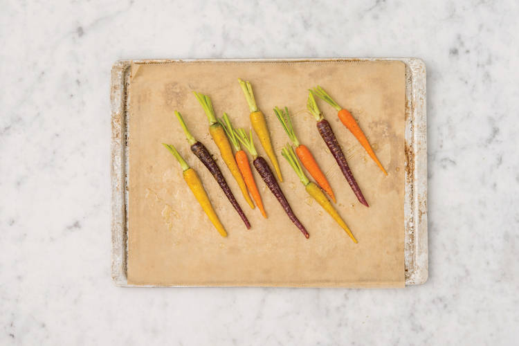 Roast the rainbow carrots