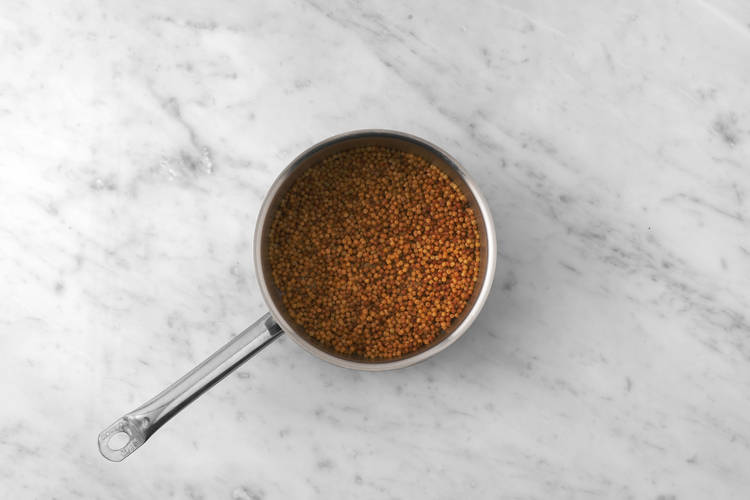 Cook the pearl couscous